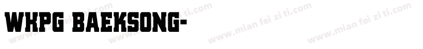 WKPG Baeksong字体转换